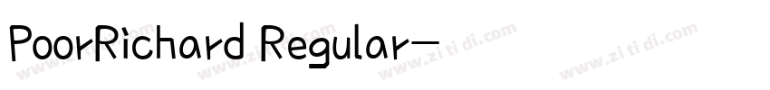 PoorRichard Regular字体转换